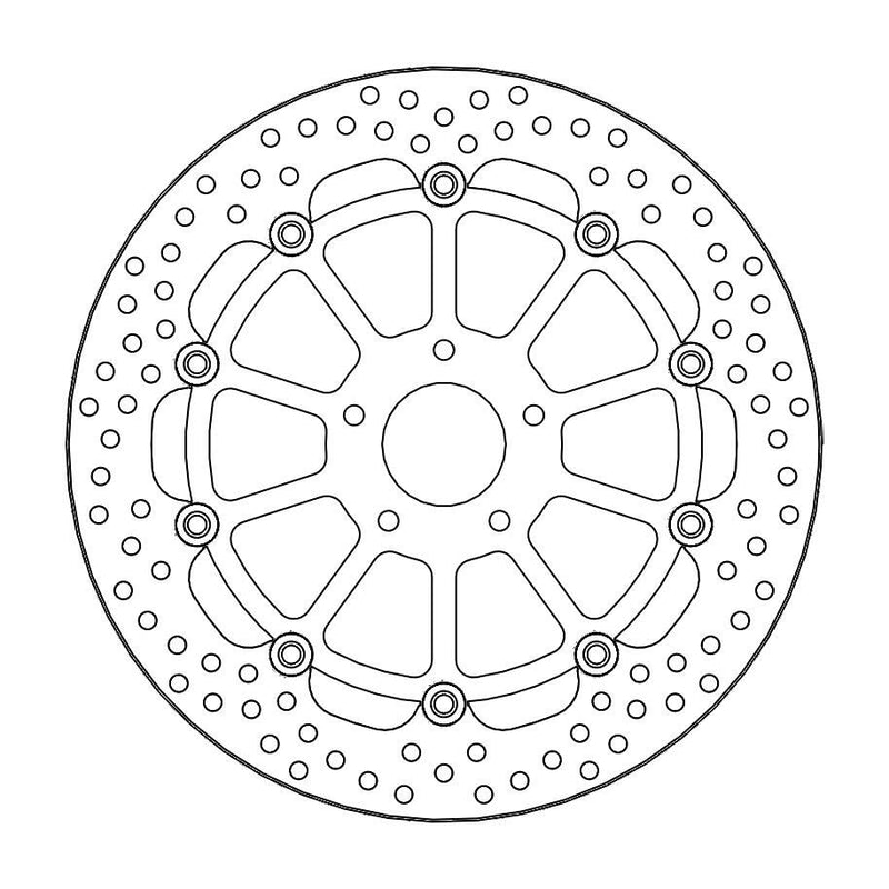 Halo Series Floating Brake Rotor Black For KTM Super Duke 1290 GT ABS 2021-2023