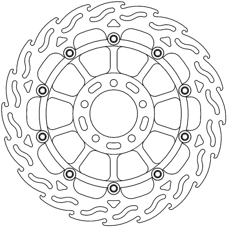 Flame Series Floating Front Left Brake Rotor For Ducati Monster 800 S 2003