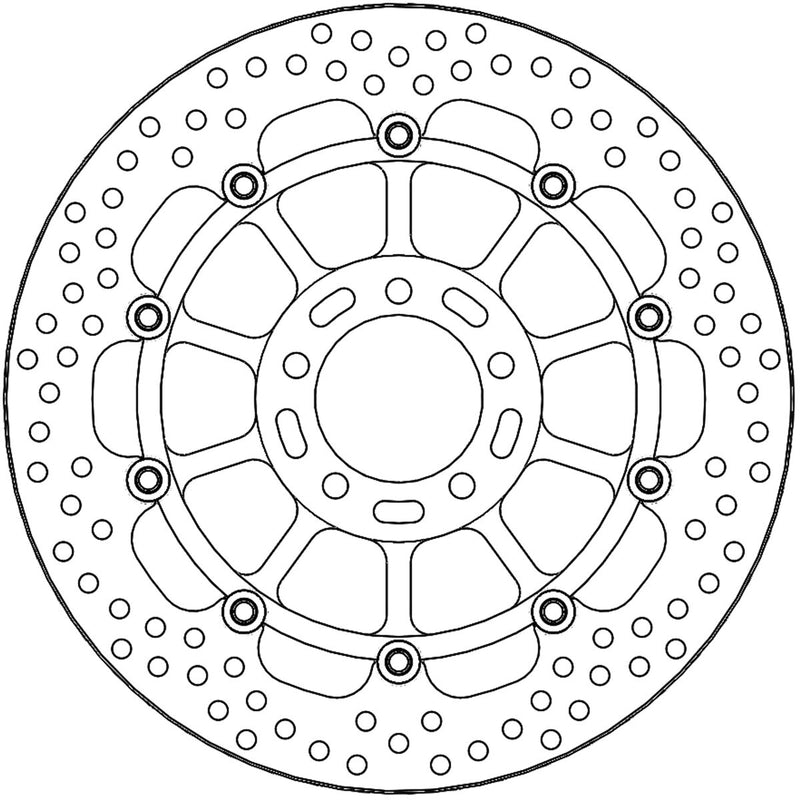 Halo Series Floating Brake Rotor Black For Ducati Monster 800 S 2003