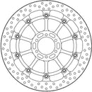 Halo Series Floating Racing Brake Rotor For Aprilia Caponord 1200 ABS 2013-2016