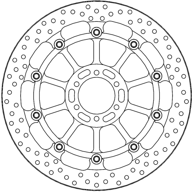 Halo Series Floating Racing Brake Rotor For Aprilia Caponord 1200 ABS 2013-2016