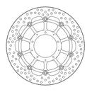 Halo Series Floating Brake Rotor Black For Honda VFR 800 F ABS 2015-2016