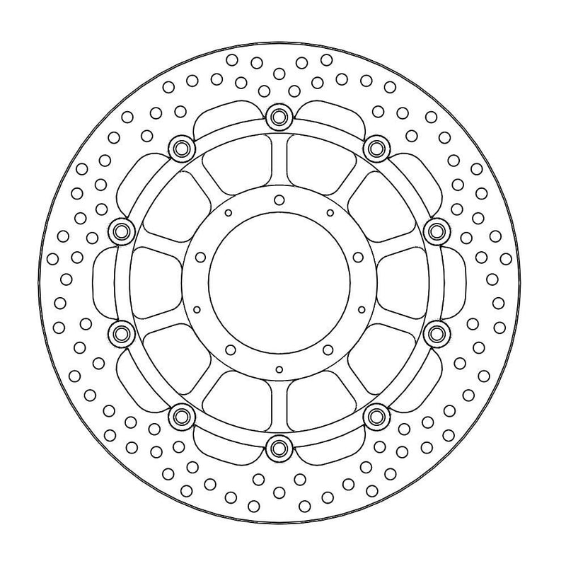 Halo Series Floating Brake Rotor Black For Honda VFR 800 F ABS 2015-2016