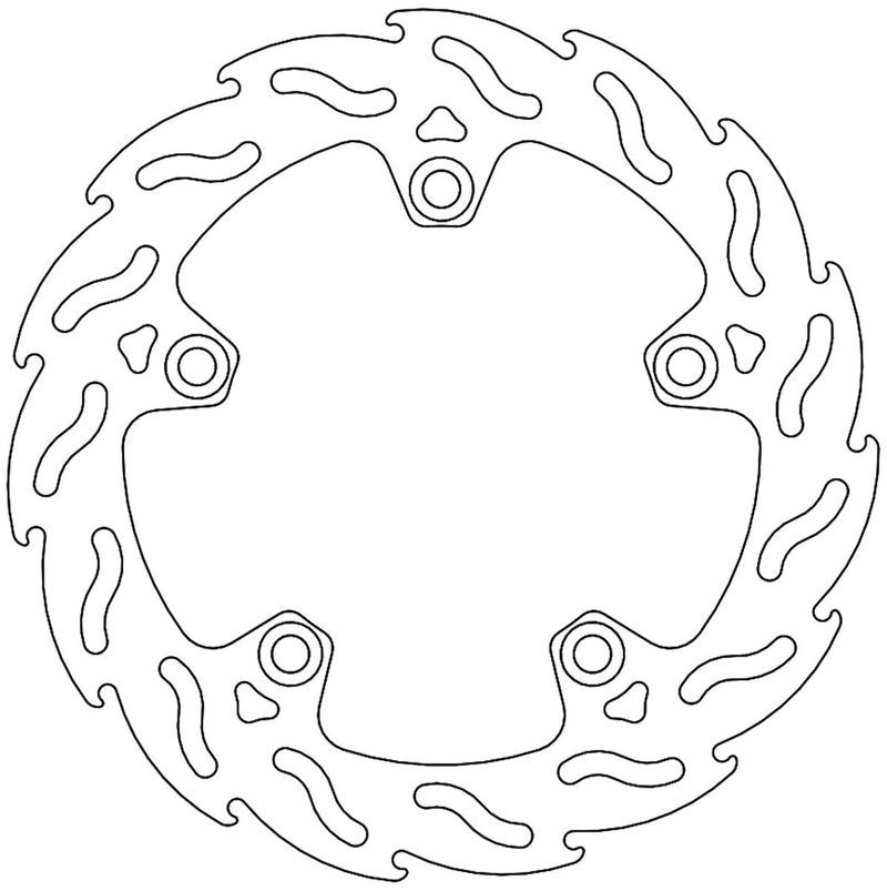 Flame Series Fixed Front Brake Rotor Silver For BMW C Evolution ABS 2014-2016