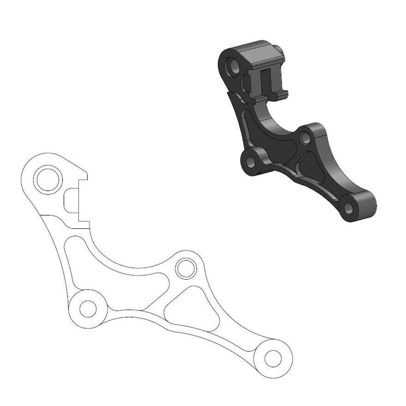 Supermoto Street Rotor Adapter Bracket
