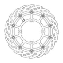 Fixed Flame Front Brake Rotor Silver