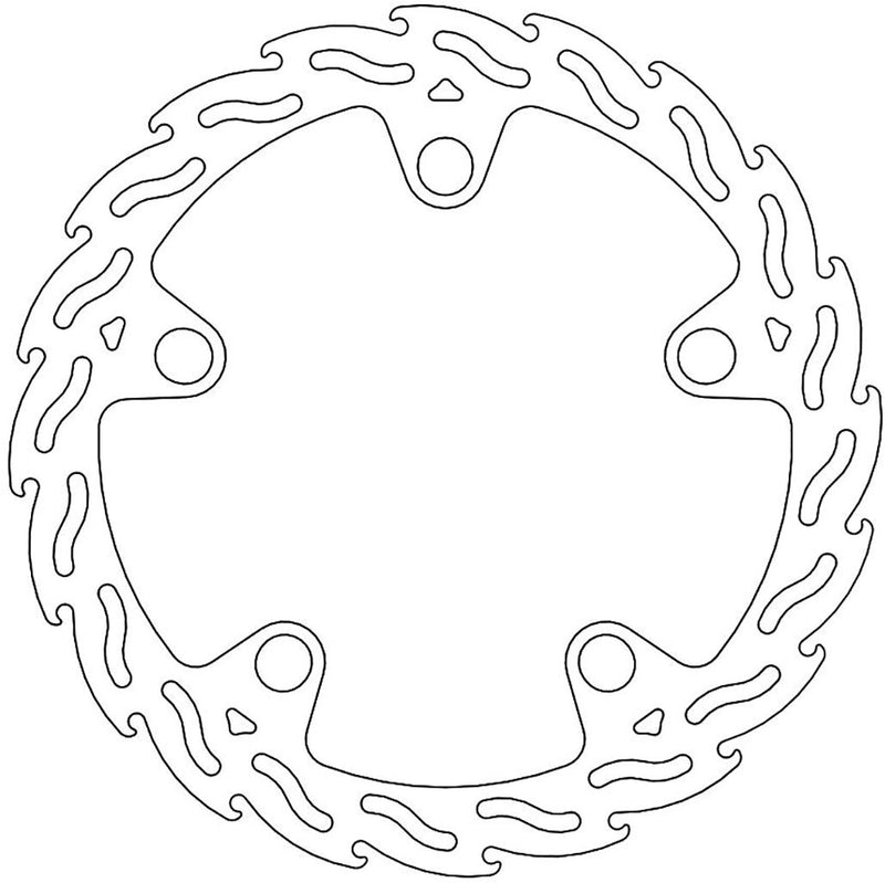 Flame Series Fixed Front Brake Rotor Silver For Honda CB 125 R ABS 2018-2022