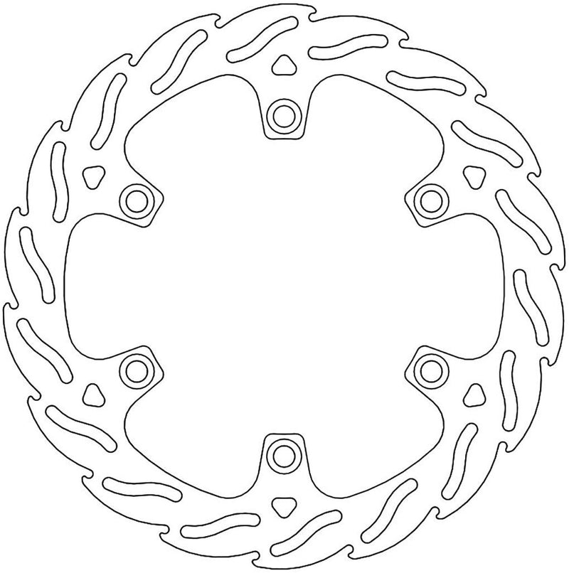 Flame Series Fixed Rear Brake Rotor Silver For Honda CB 125 R ABS 2018-2022