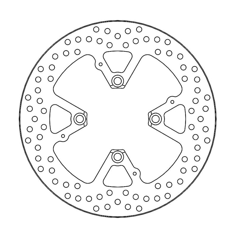 Halo Series Fixed Rear Brake Rotor Silver For Ducati DIAVEL 1200 ABS 2011-2016
