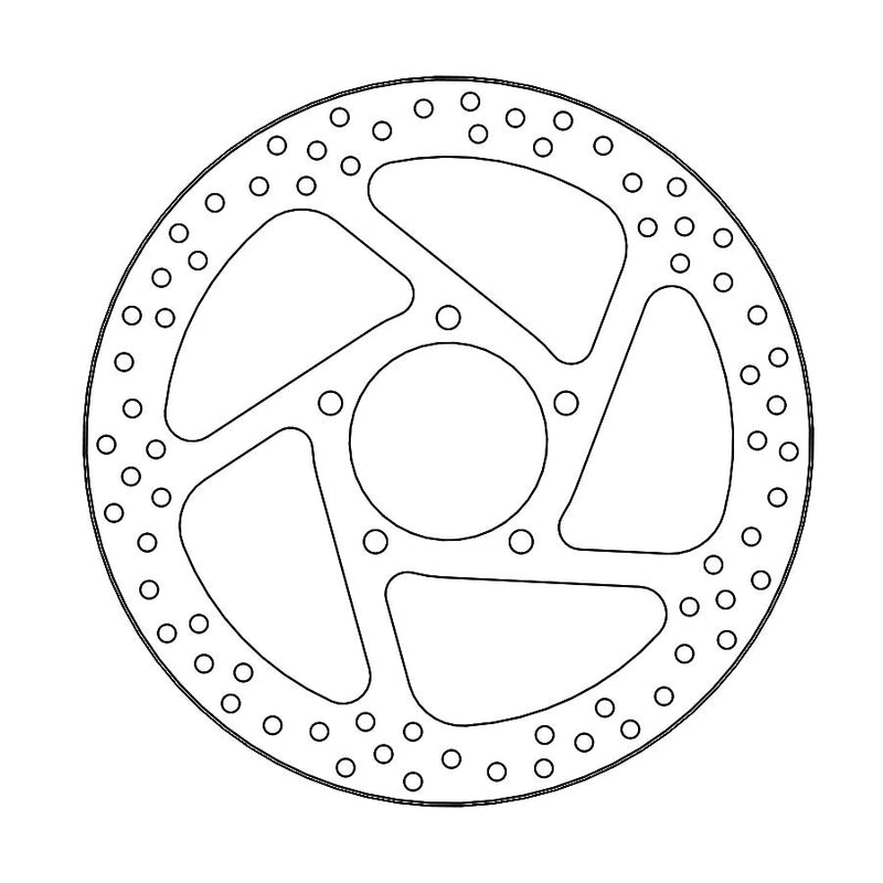 Halo Series Fixed Rear Brake Rotor Silver For Ducati Desert X 950 ABS 2022-2023
