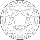 Halo Series Fixed Rear Brake Rotor Silver For Honda VFR 800 F ABS 2014-2016