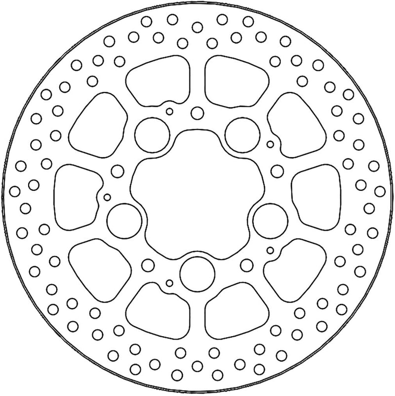 Halo Series Fixed Rear Brake Rotor Silver For Honda VFR 800 F ABS 2014-2016