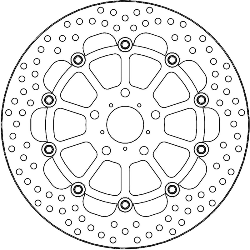 Halo Series Floating Brake Rotor Black For Honda CB 500 X ABS 2021