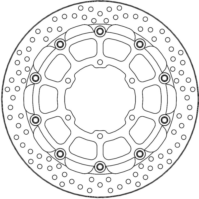 Halo Series T-Floater Brake Rotor Black For Suzuki GSX-R 1000 ABS 2017-2021