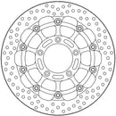 Halo Series T-Floater Brake Rotor Black For MV Agusta F4 1000 2013