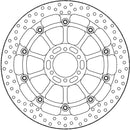 Halo Series T-Floater Brake Rotor Black For Aprilia RSV4 1000 RF ABS 2017
