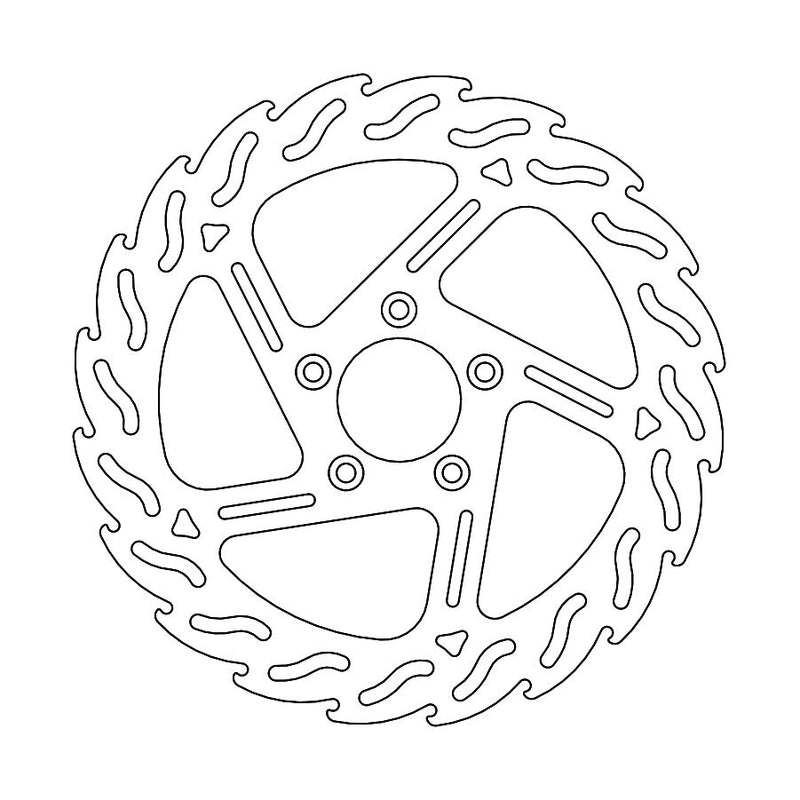 Flame Series Fixed Front Left Brake Rotor Silver For Harley Davidson FLDE 1750 ABS 2018-2020