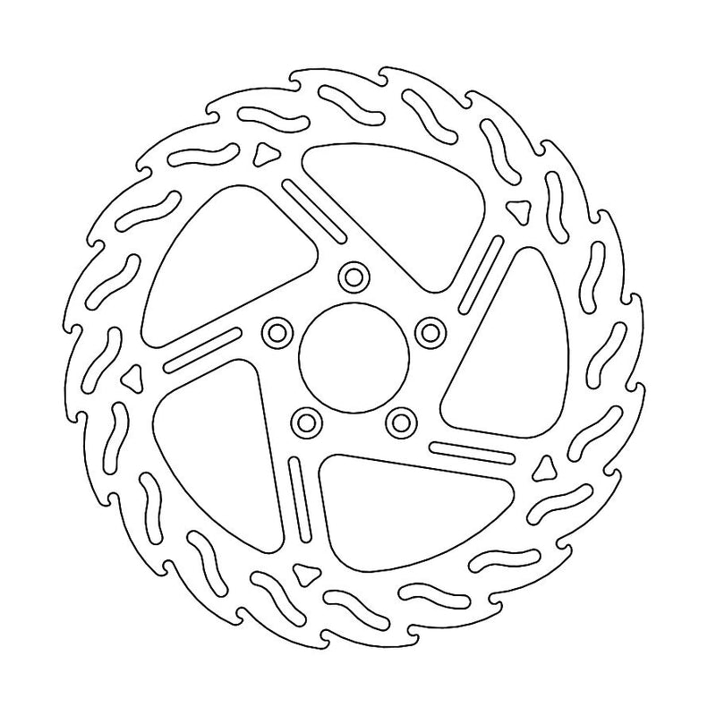 Flame Series Fixed Front Right Brake Rotor Silver For Harley Davidson FLHR 1584 2008
