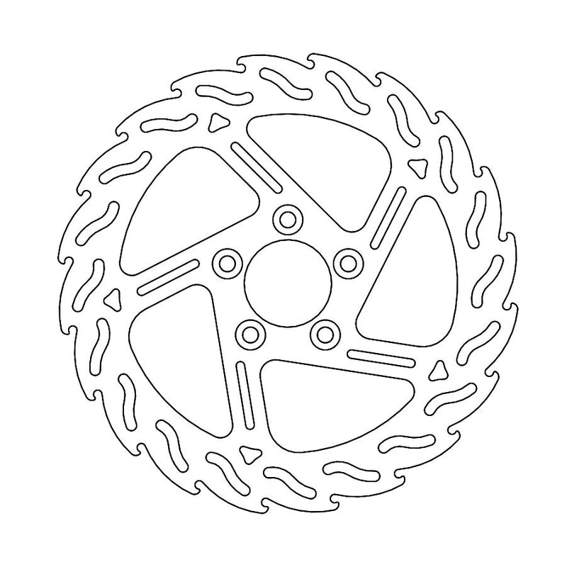 Flame Series Fixed Rear Brake Rotor Silver For Harley Davidson FLHR 1584 2008