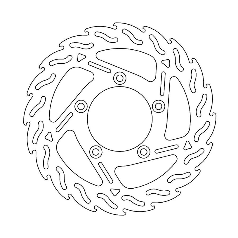 Flame Series Fixed Rear Brake Rotor Silver For Harley Davidson VRSCAW 1130 2007