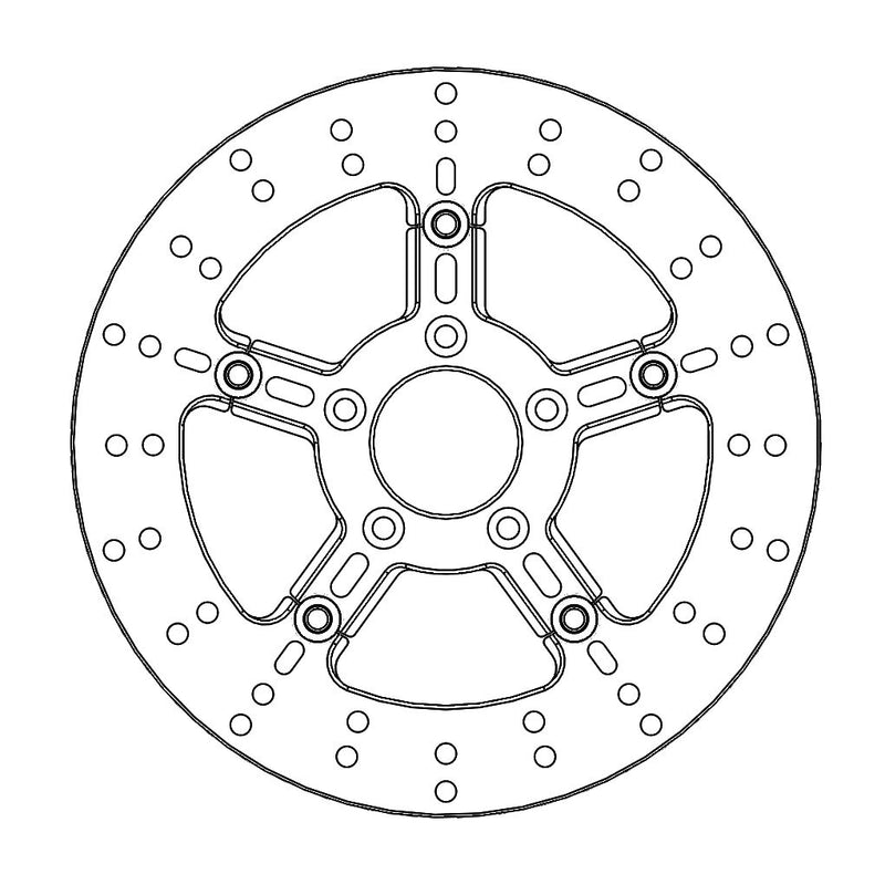 Standard Floating Front Brake Disc Aluminium Black / Silver