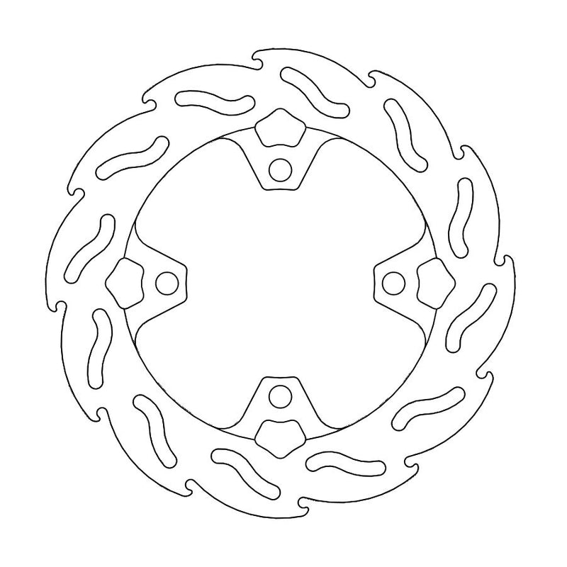 Flame Series Fixed Rear Brake Rotor Silver For Honda CBR 1000 RR 2021