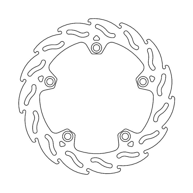 Flame Series Fixed Rear Brake Rotor Silver For Honda CRF 1100 L ABS 2021-2022