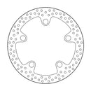 Halo Series Fixed Rear Brake Rotor Silver For Honda CRF 1100 L ABS 2022