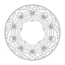 Halo Series Floating Brake Rotor Black / Silver For Yamaha YZF-R1 1000 ABS 2022