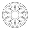 Halo Series Floating Brake Rotor Black / Silver For Honda CBR 1000 RR ABS 2014-2016