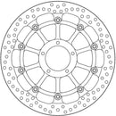 Halo Series Floating Brake Rotor Black / Silver For Ducati Monster 1000 S4R 2007-2008