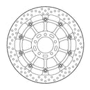 Halo Series Floating Brake Rotor Black / Silver For KTM DUKE 790 ABS 2022-2023