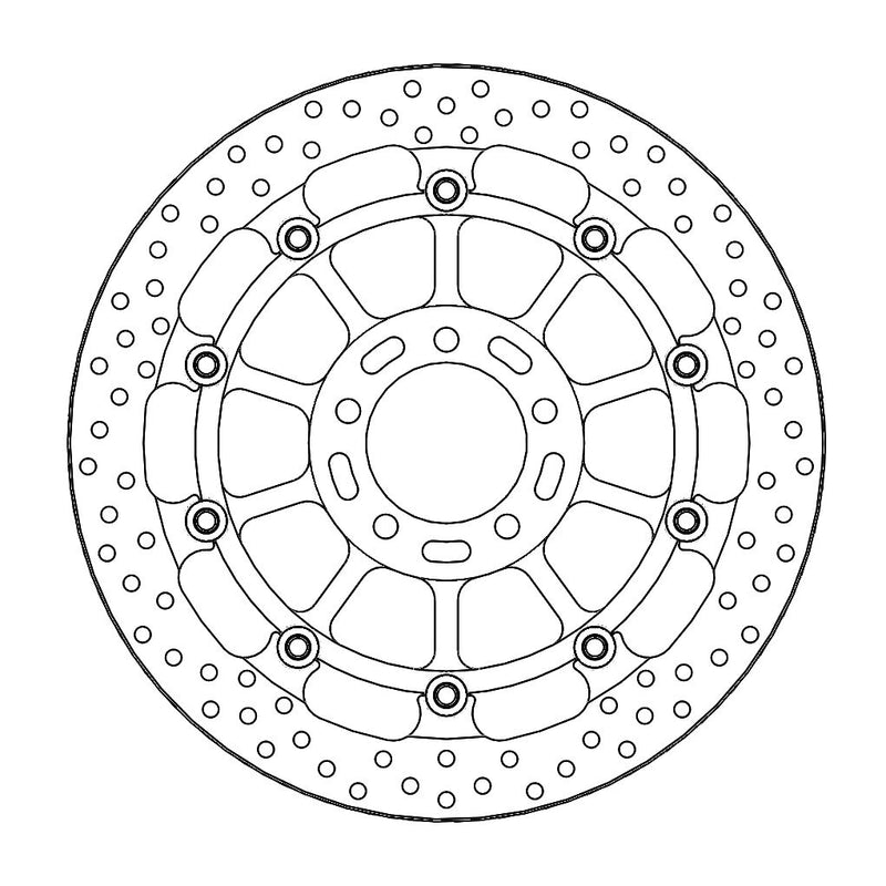 Halo Series Floating Brake Rotor Black / Silver For KTM DUKE 790 ABS 2022-2023