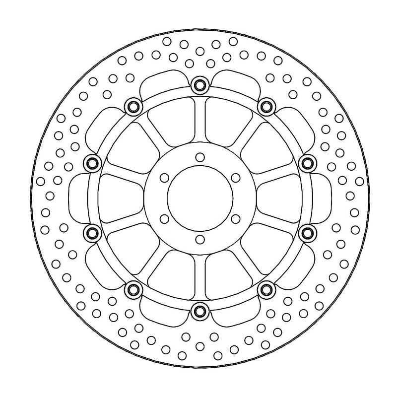 Halo Series Floating Brake Rotor Black / Silver For BMW M 1000 RR ABS 2021-2022