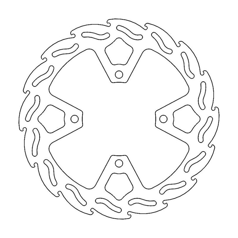 Flame Series Rear Brake Rotor Silver
