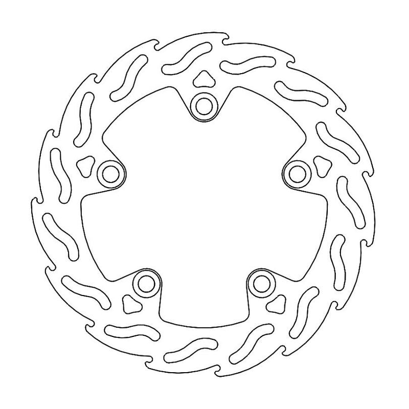 Flame Series High-Carbon Stainless Front Brake Rotor Silver