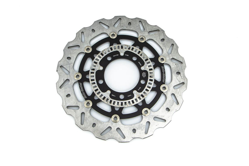 Nitro Series Front Brake Disc Black / Silver For Kawasaki EN 650 2015-2016