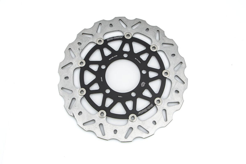 Nitro Series Front Brake Disc Black / Silver For Kawasaki ER-6F 650 2006-2008