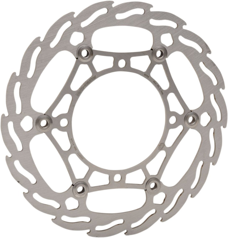 Floating Flame Front Brake Rotor Silver For Kawasaki KLX 450 R 2008-2010