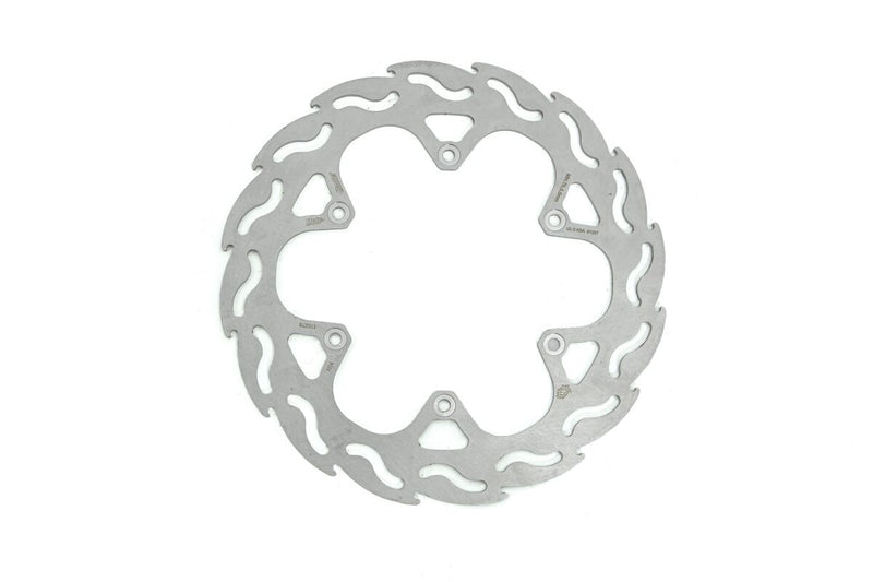 Flame Series Fixed Rear Brake Rotor Silver For Suzuki RM 125 2008-2010
