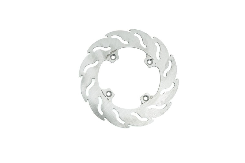 Flame Series Fixed Rear Brake Rotor Silver For Yamaha YZ 65 2018-2023