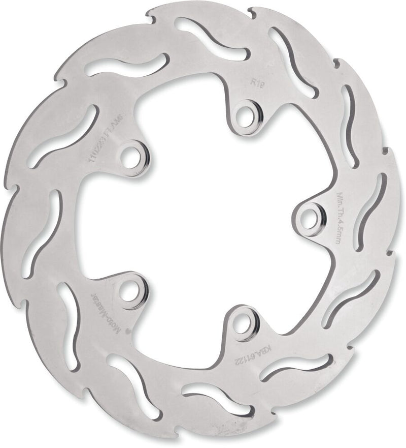 Fixed Flame Front Brake Rotor Flamed Natural For Kawasaki KDX 125 SR 1990-2002