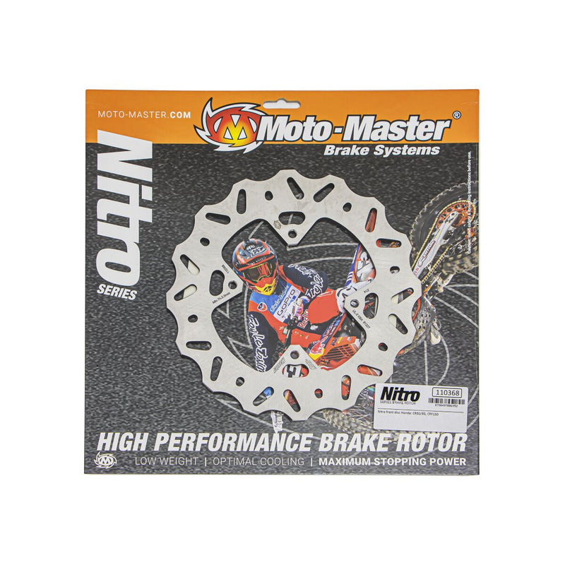 Nitro Contour Series Fixed Front Brake Disc Silver For Honda CR 80 RB 1996-2002