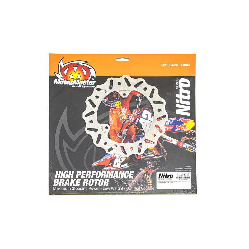Nitro Contour Series Fixed Front Brake Disc Silver For Gas Gas MC 65 2021-2023