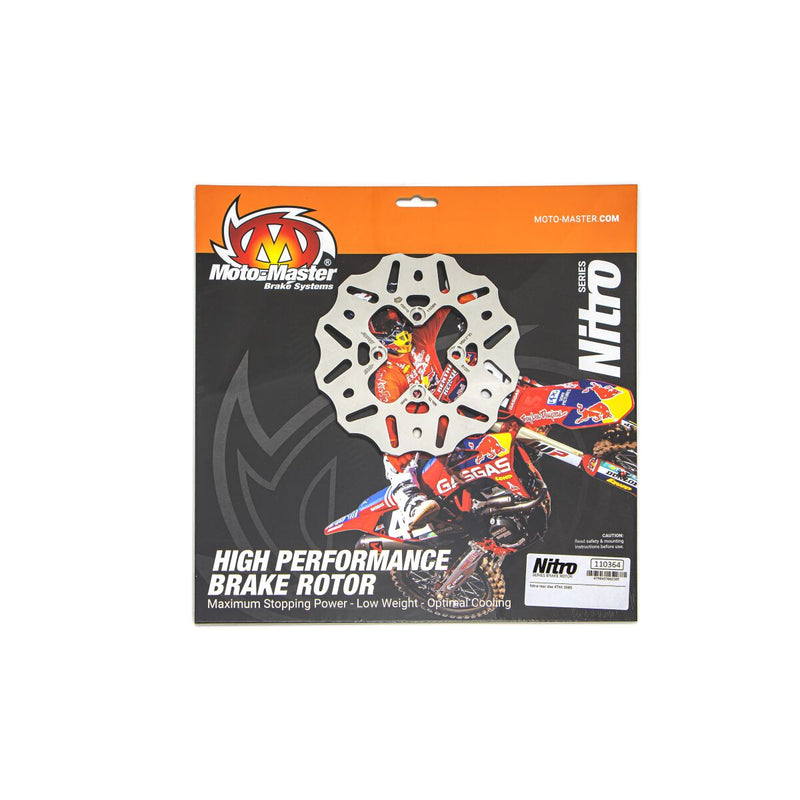Nitro Contour Series Fixed Rear Brake Disc Silver For Gas Gas MC 65 2021-2022