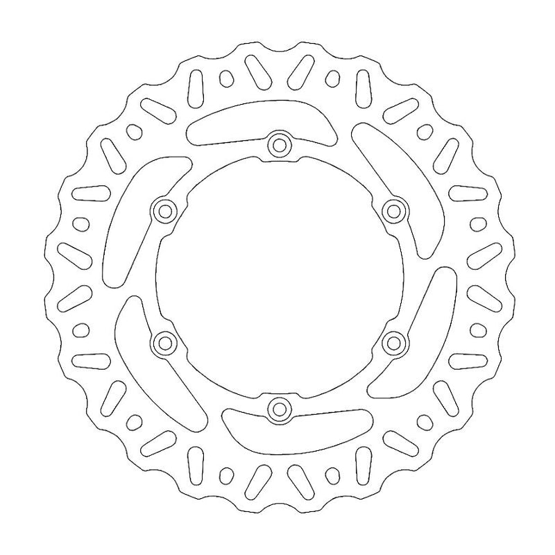 Nitro Contour Series Fixed Rear Brake Disc Silver For Suzuki RM 125 2008-2010