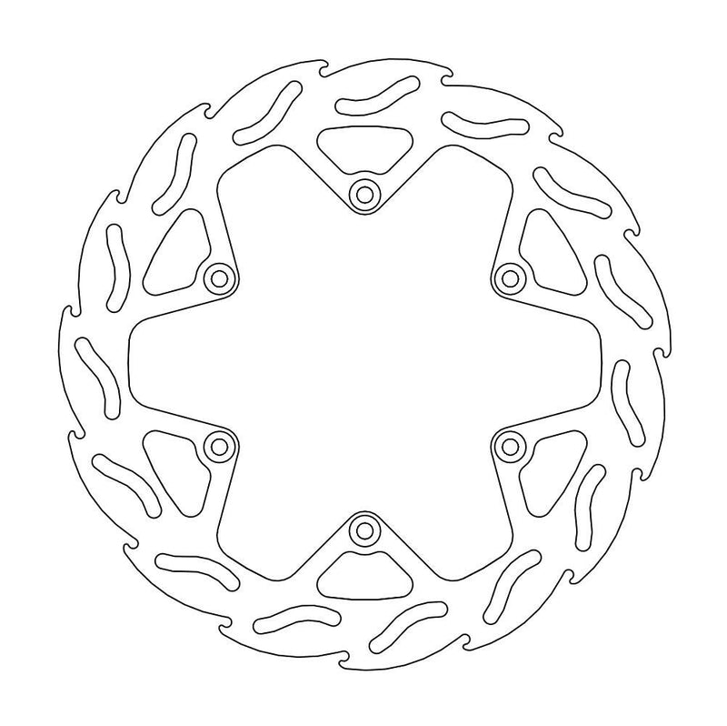 Flame Series Fixed Front Brake Rotor For Yamaha DT 125 E 1993-1996
