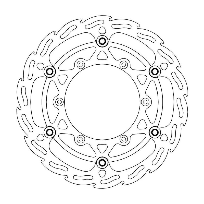 Floating Flame Front 270mm Brake Rotor Black For Fantic XE 125 2021-2023