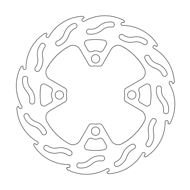 Flame Series Rear Brake Rotor For Kawasaki KFX 450 R 2x4 2008-2014