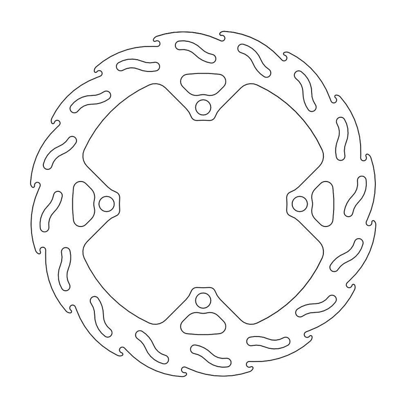Flame Series Rear Brake Rotor Rear For Kawasaki KLX 450 R 2008-2010